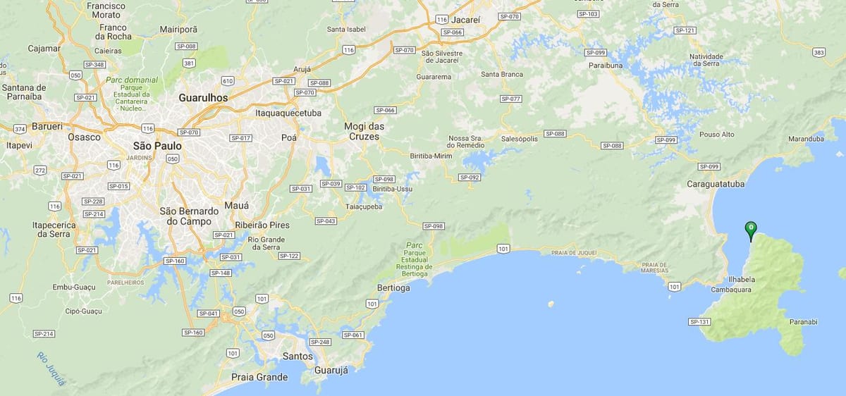 地图的海滩Pinto