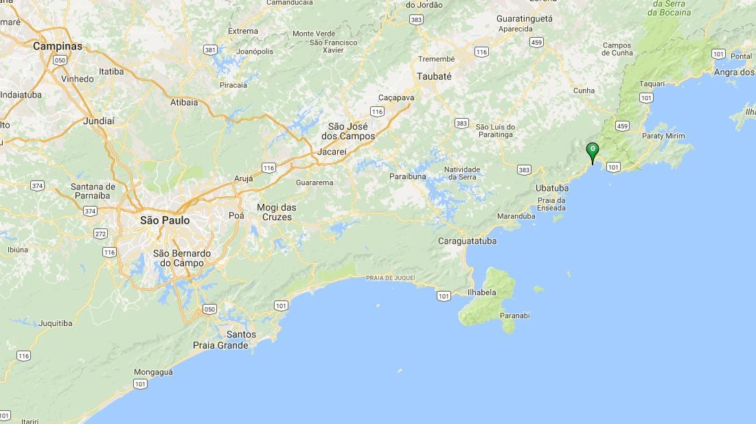 地图的海滩Puruba