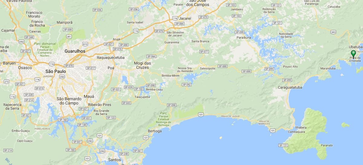 地图的海滩Santa Rita