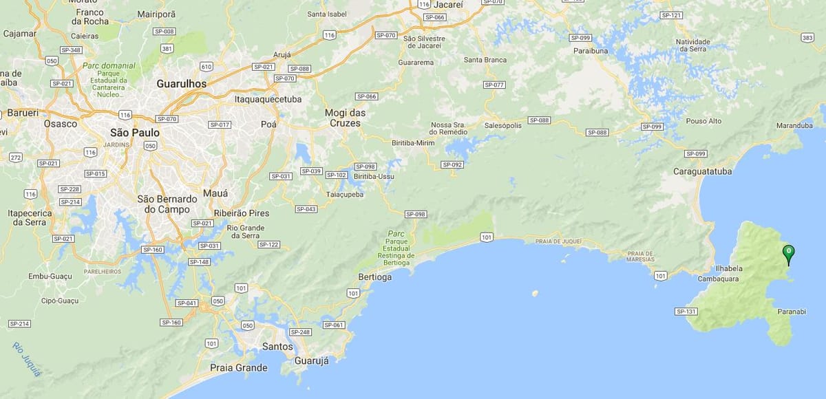 地图的海滩Serraria