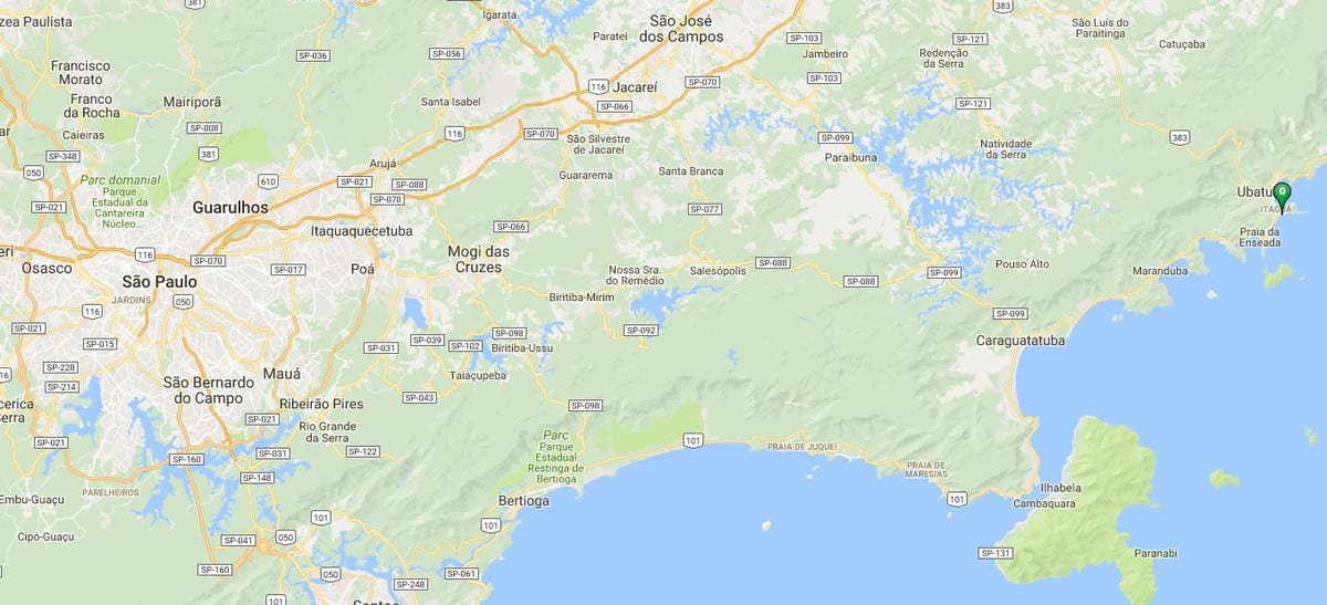 地图的海滩Tenório