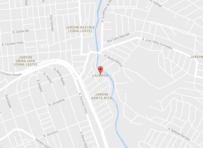 地图的热阿杜（lajeado），设有免费wifi São Paulo