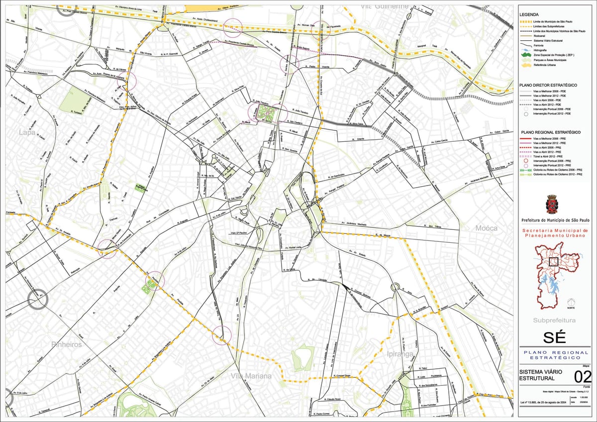 地图瑟São Paulo-道路
