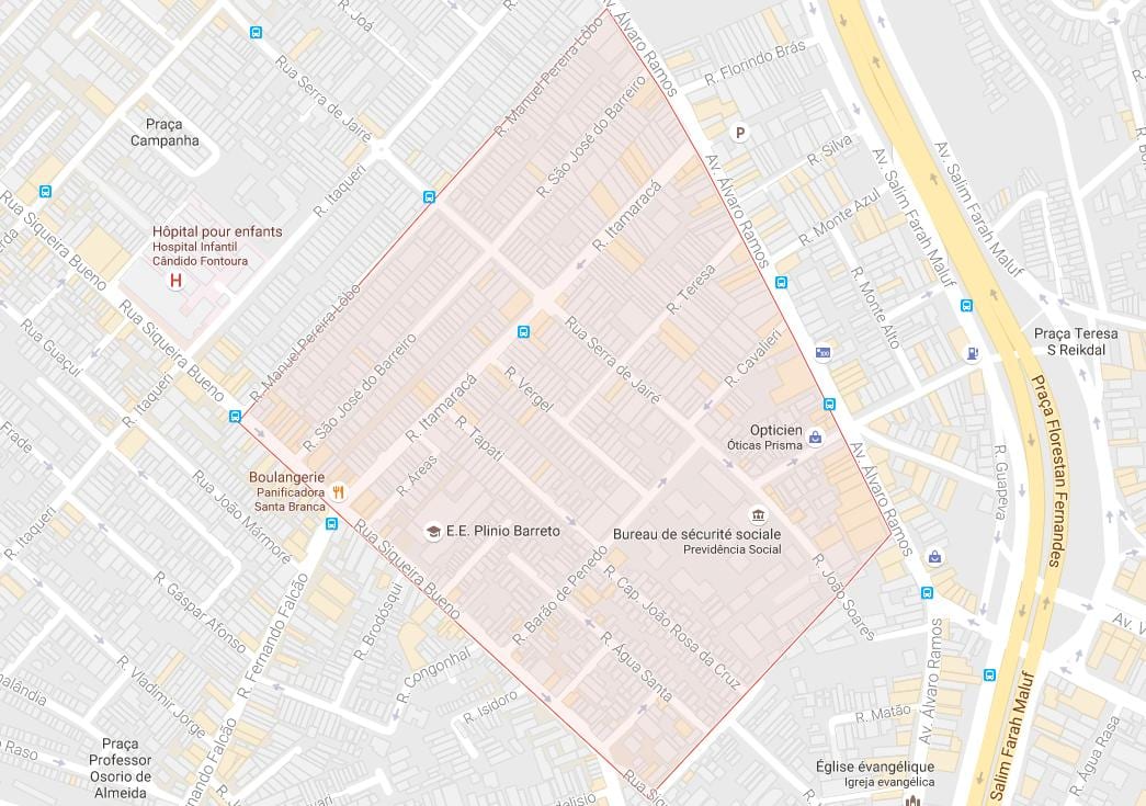 地图上的瓜拉莎São Paulo