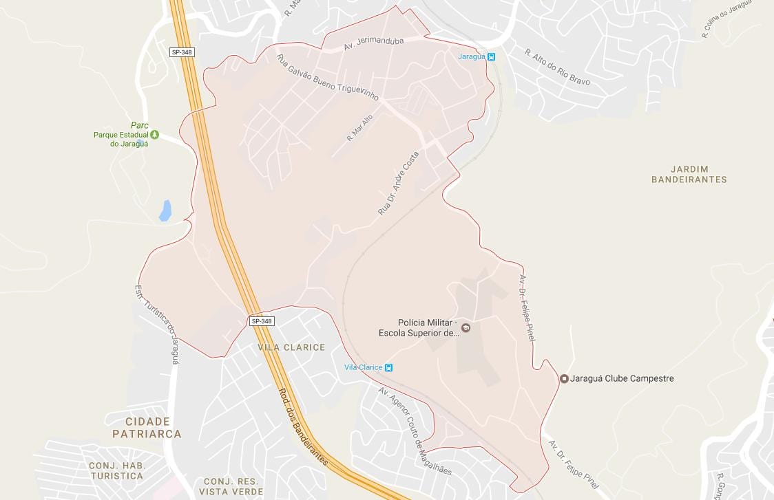 地图碳排放最少的São Paulo