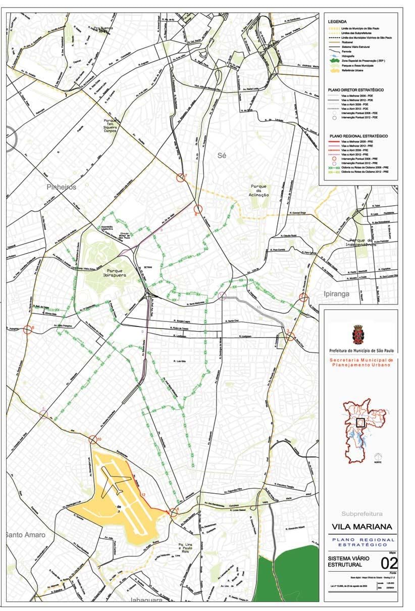 地图的维拉马里亚纳São Paulo-道路