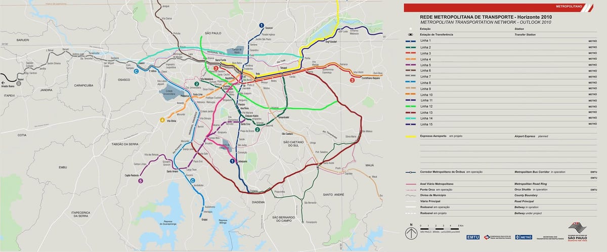 地图的网络传输São Paulo