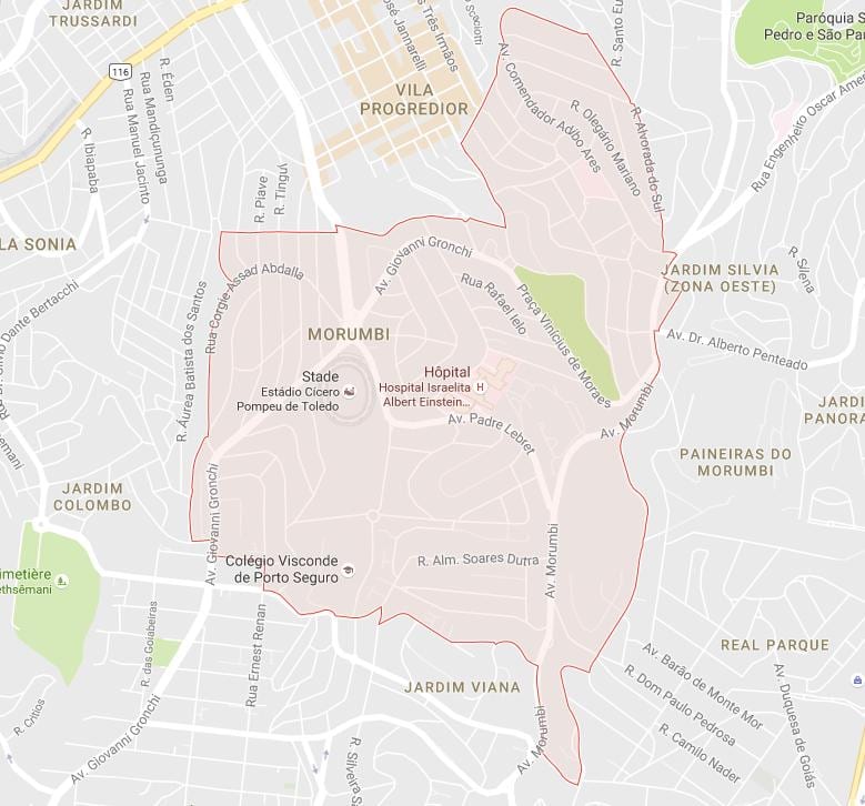 地图莫伦比São Paulo