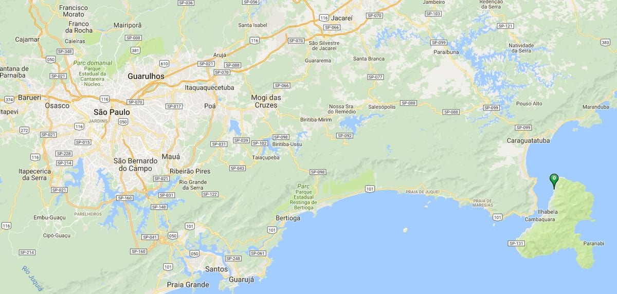 地图的雷罗斯海滩