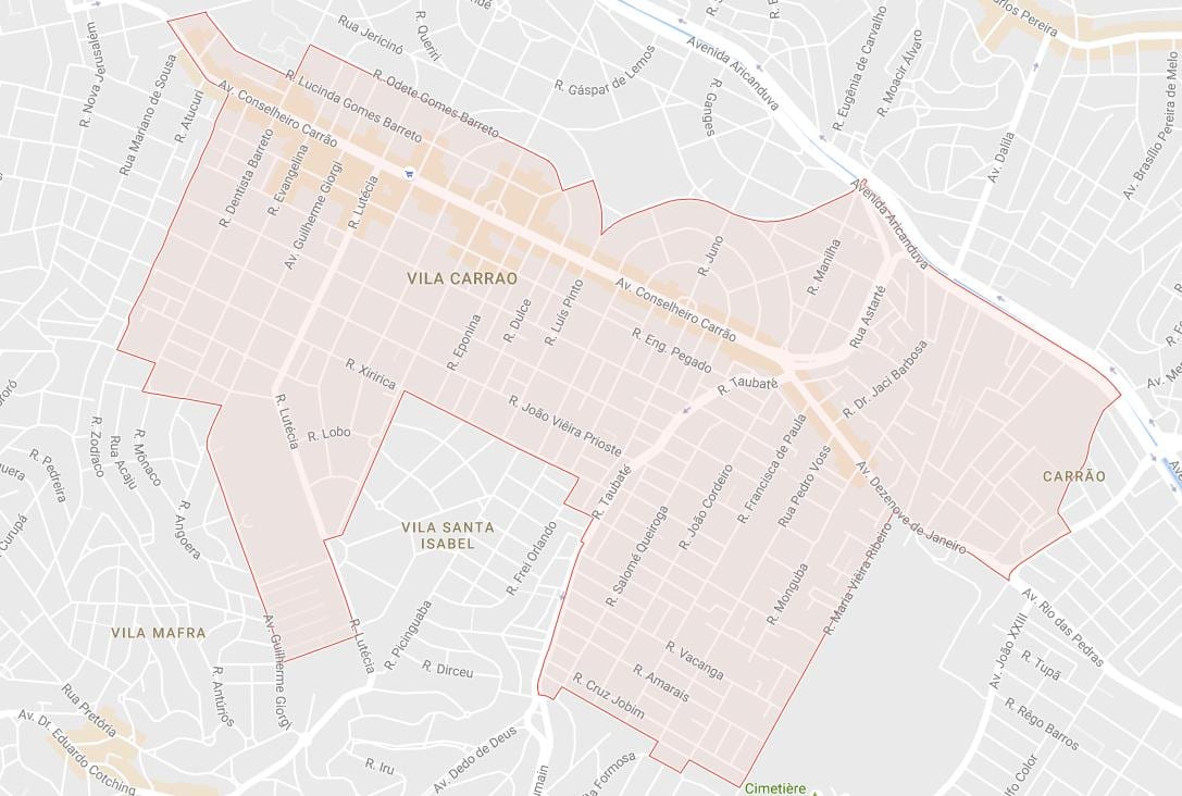 地图Carrão São Paulo