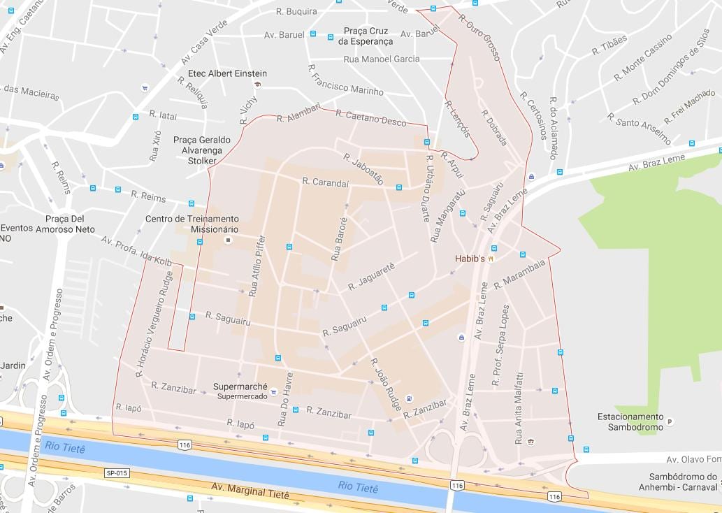 地图的卡萨佛得角São Paulo