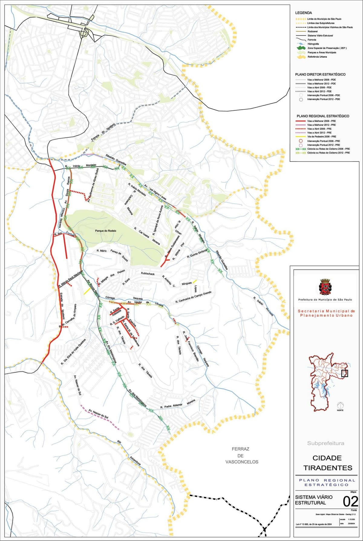 地图Cidade革命英雄São Paulo-道路