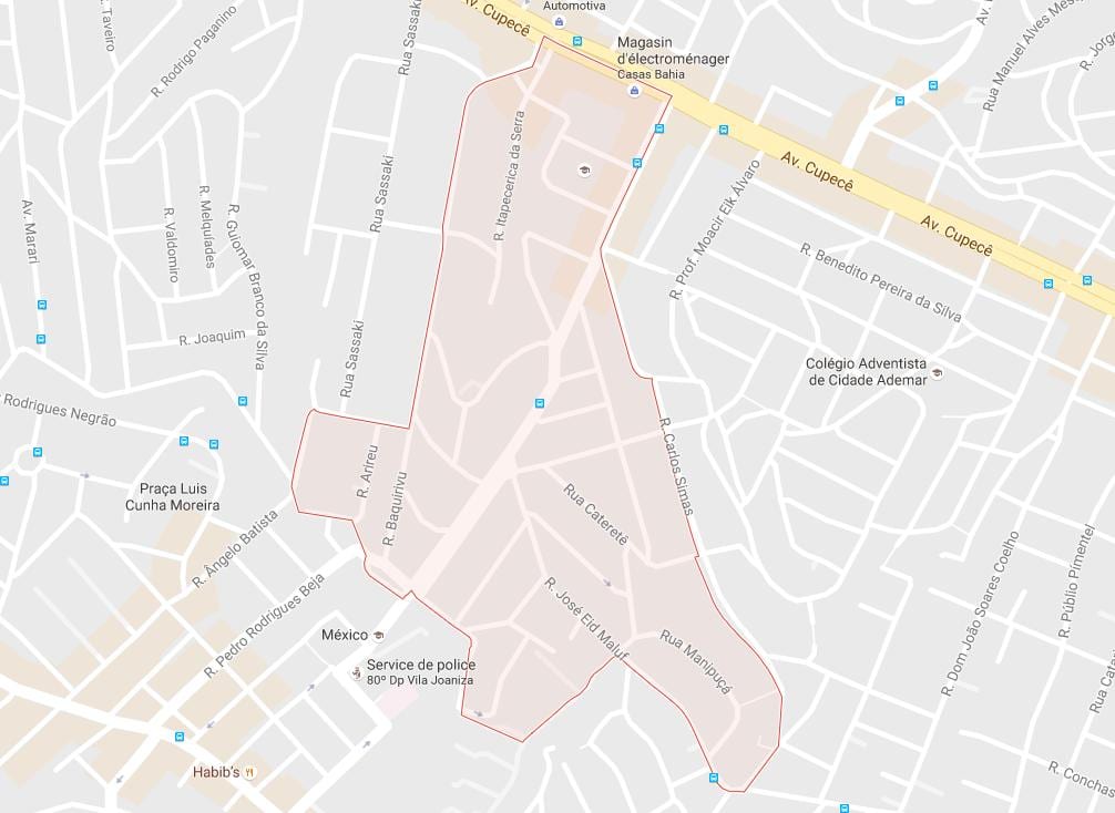 地图Cidade Ademar São Paulo
