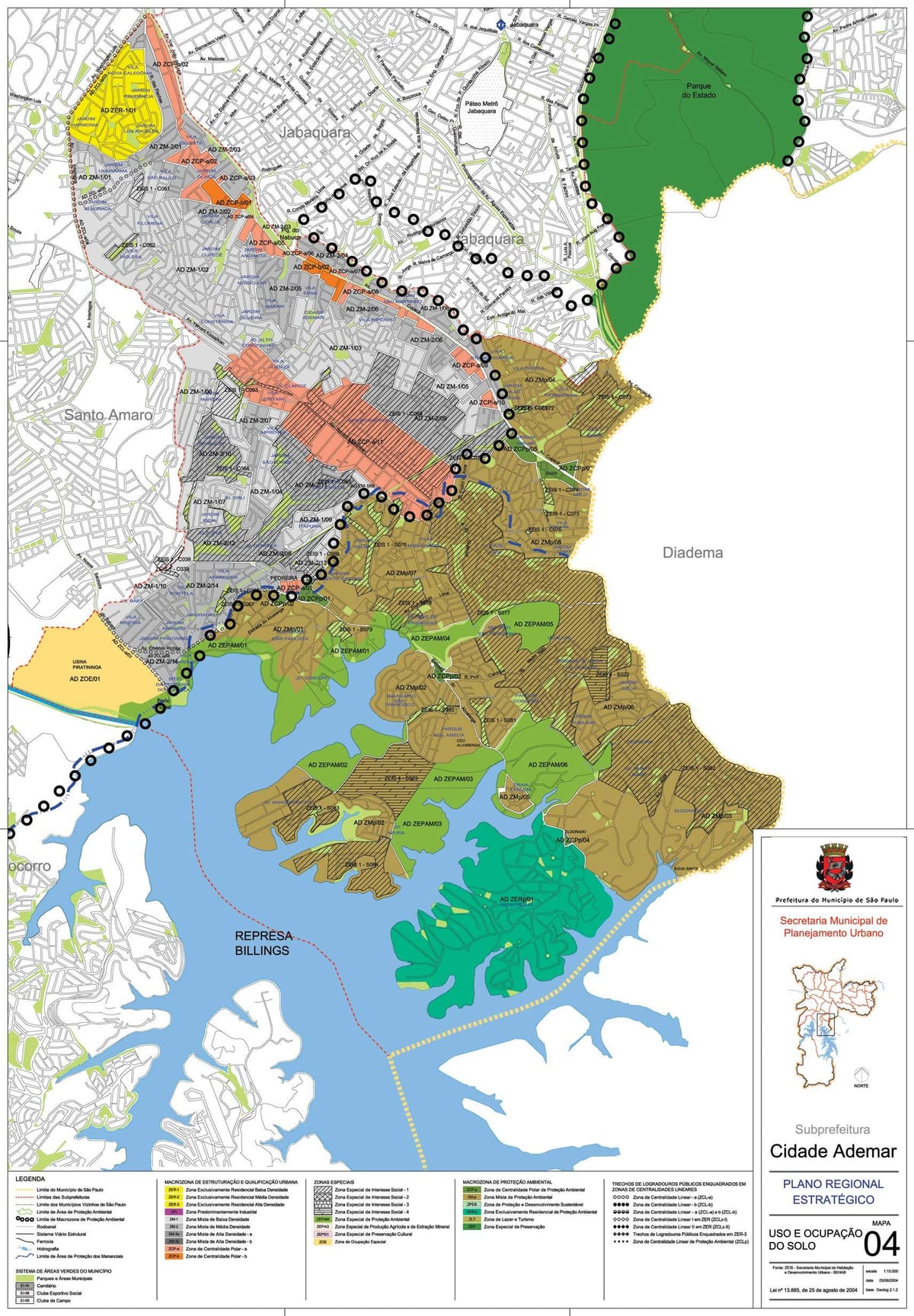 地图Cidade Ademar São Paulo-占领土壤
