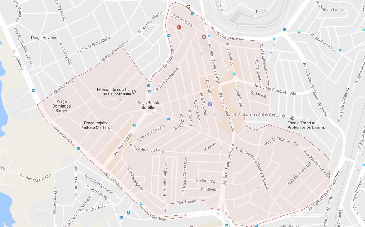 地图Cidade Dutra São Paulo