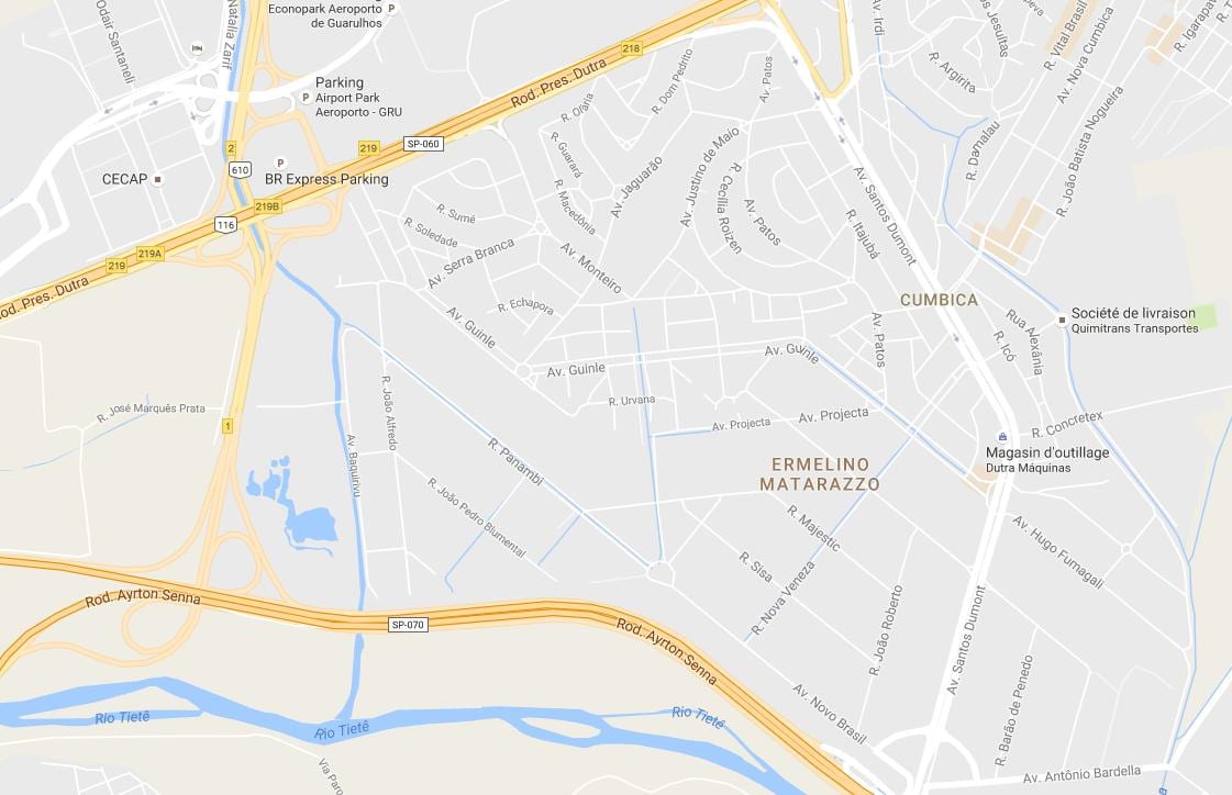 地图Ermelino马塔拉佐São Paulo
