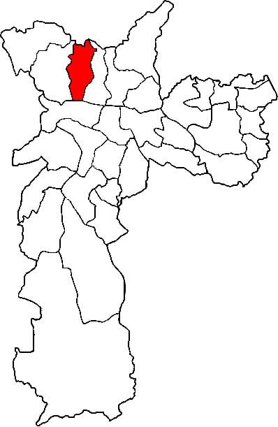 地图Freguesia做Ó子县São Paulo