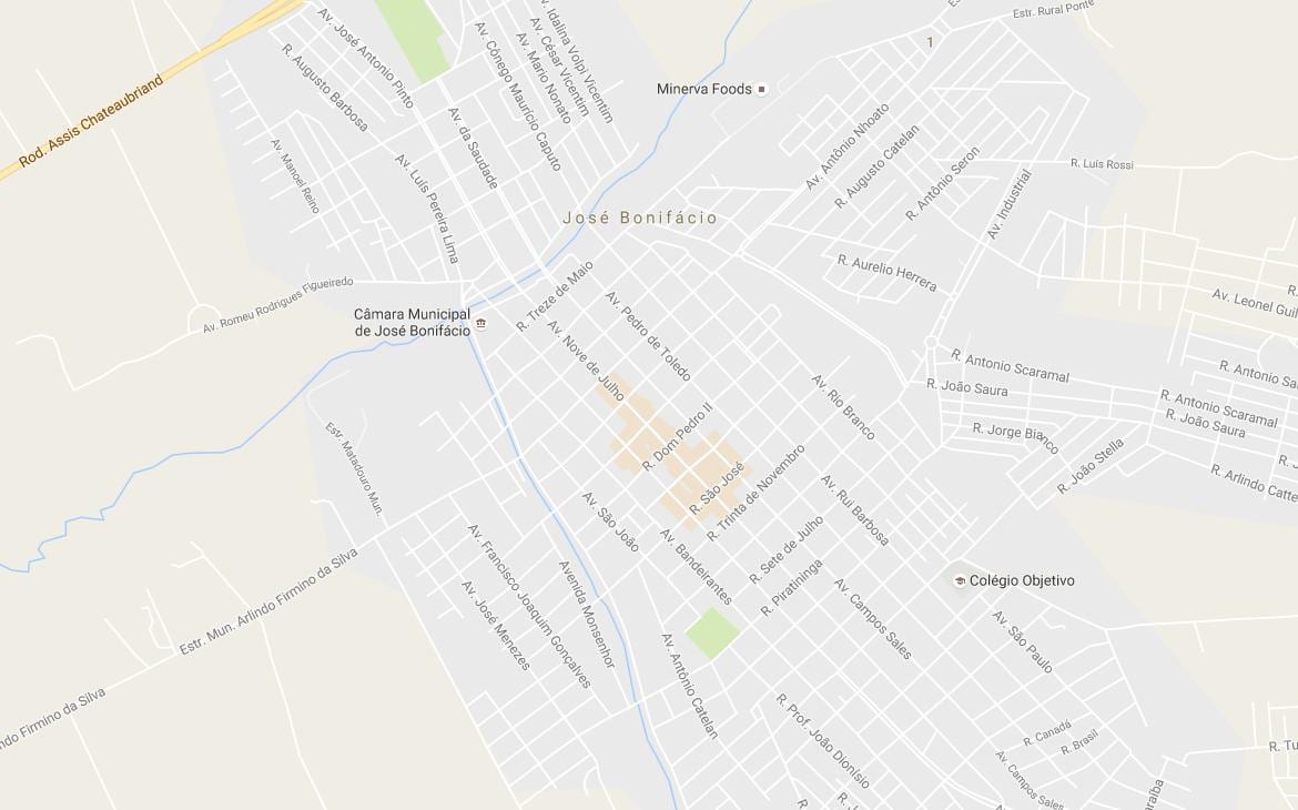 地图José Bonifácio São Paulo