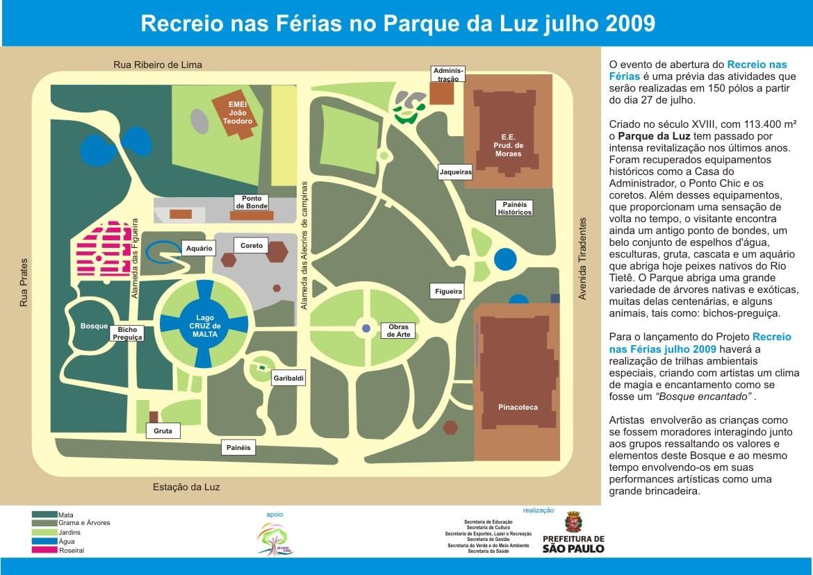 地图卢兹公园São Paulo