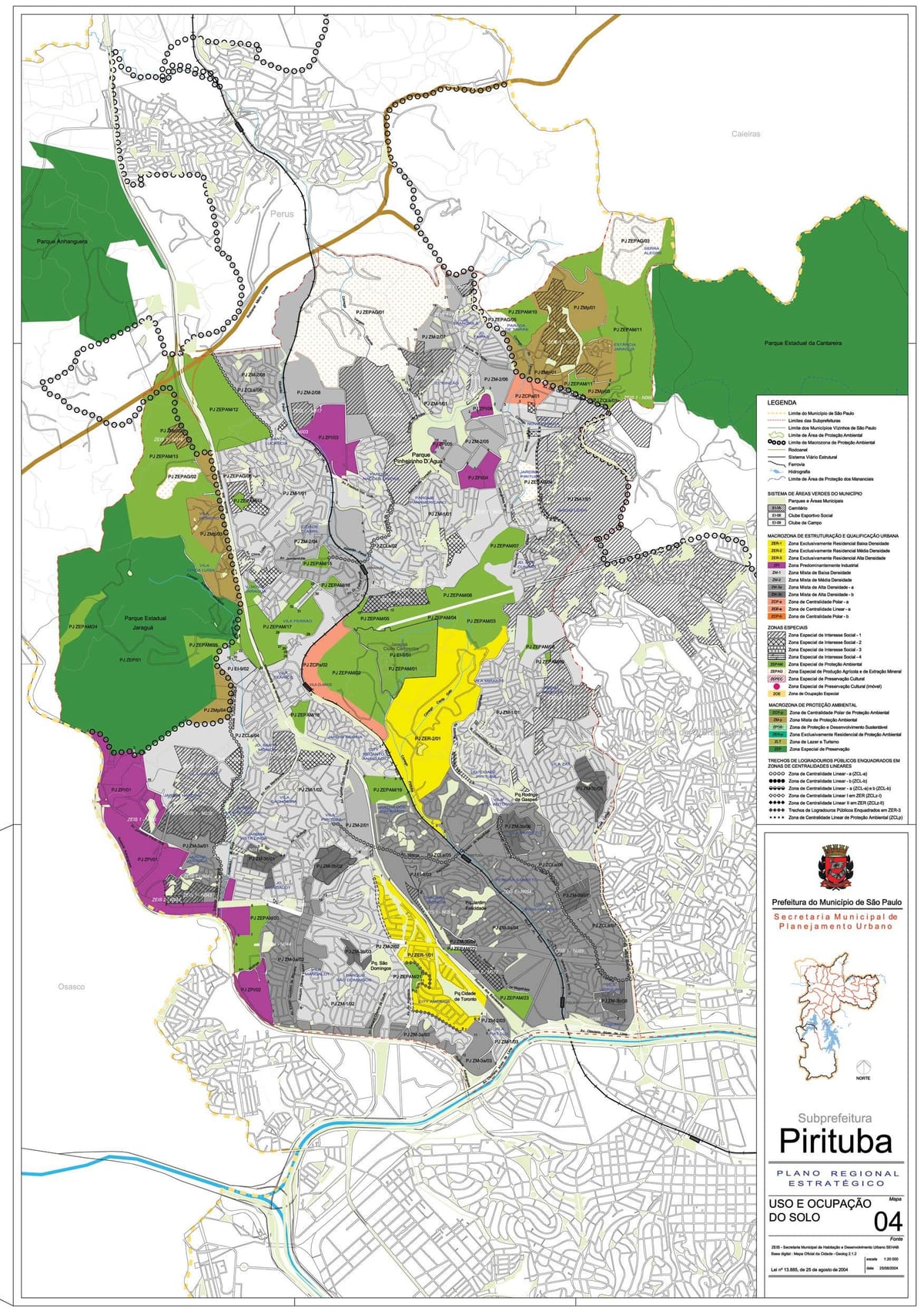 地图Pirituba-碳排放最少的São Paulo-占领土壤