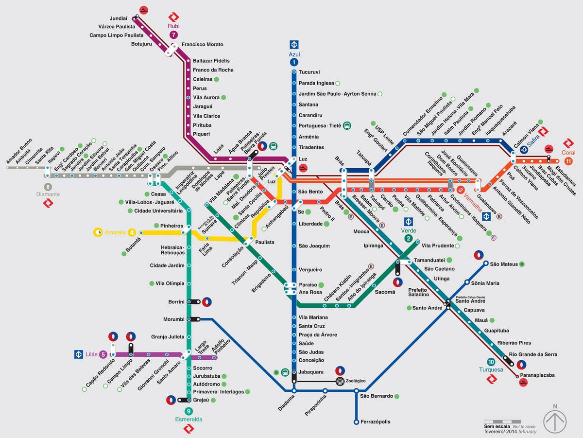 地图São Paulo transports