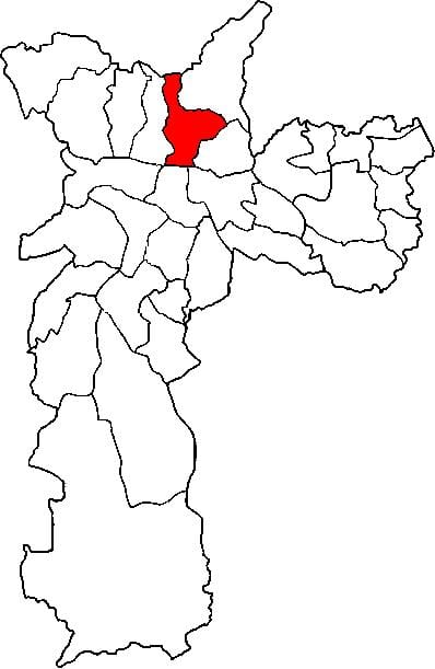 地图Santana子县São Paulo