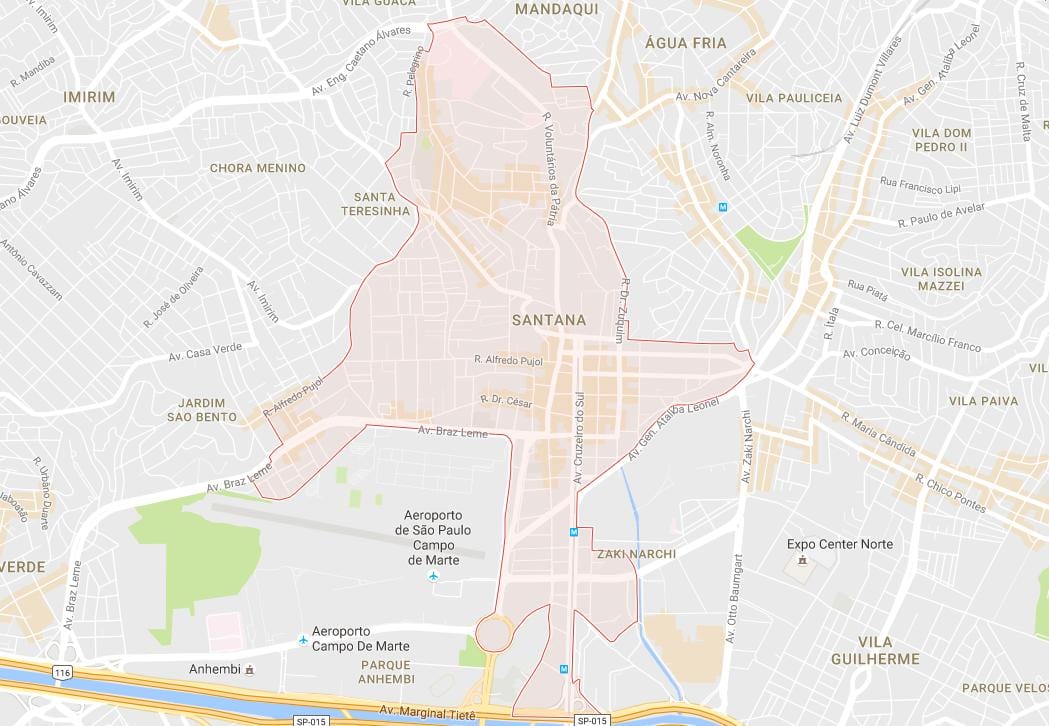 地图Santana São Paulo