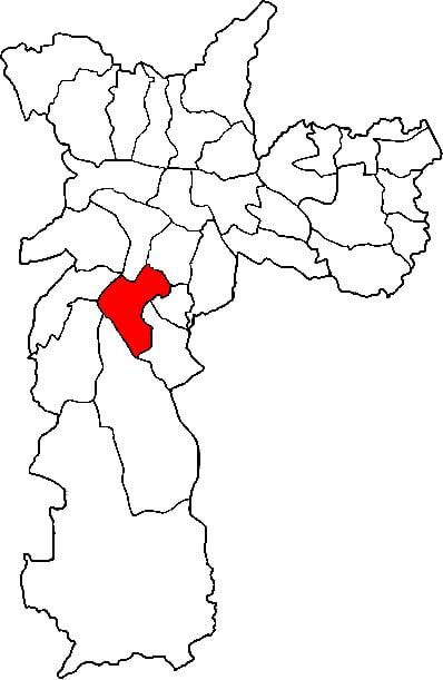 地图的Santo Amaro子县São Paulo