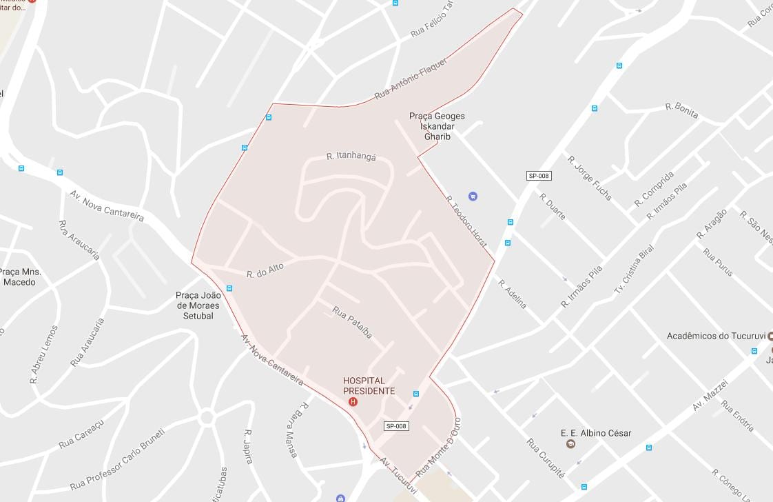 地图Tucuruvi São Paulo