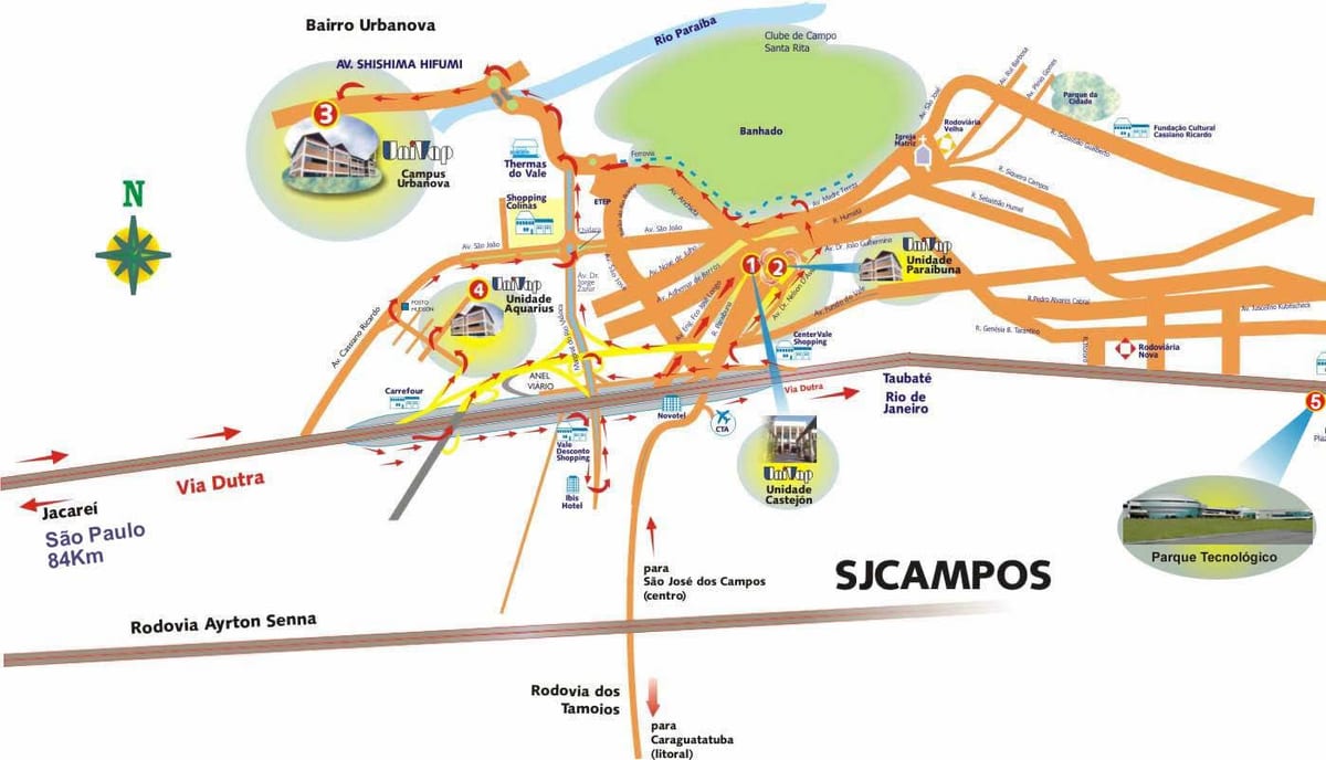 地图UNIVAP São Paulo