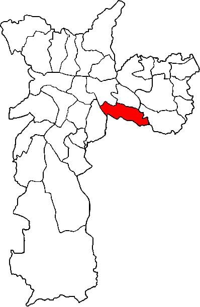 地图的维拉Prudente子县São Paulo