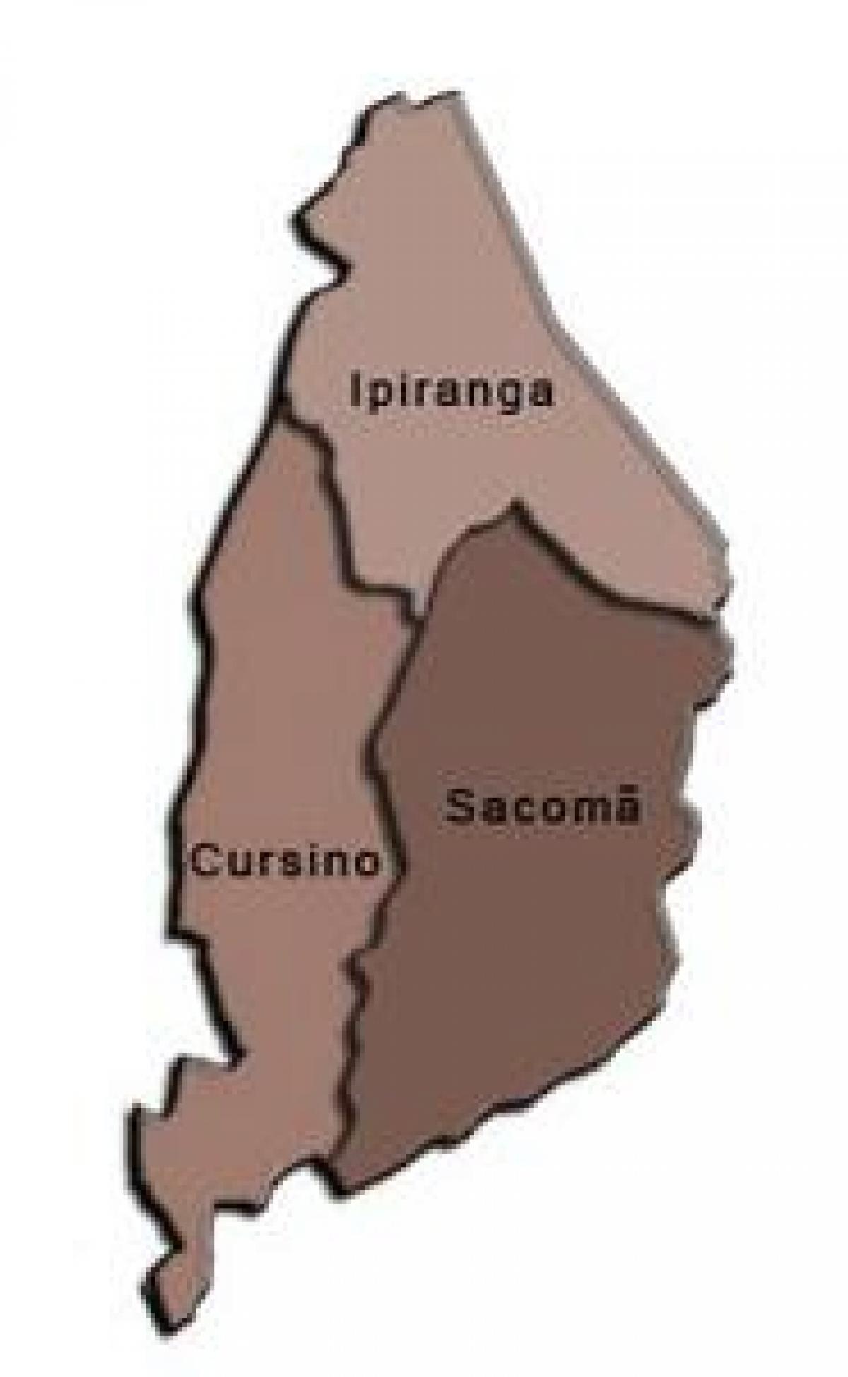 地图的伊皮兰加子县