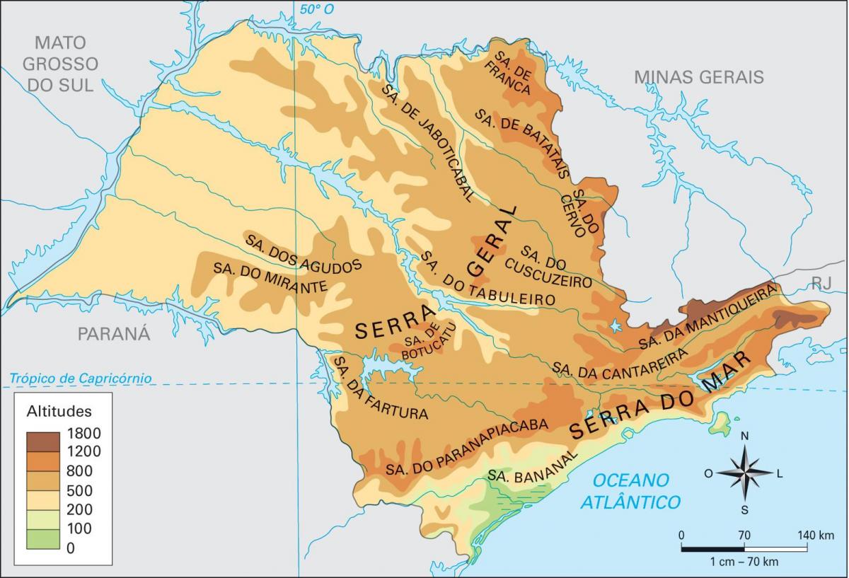 地图的地理São Paulo