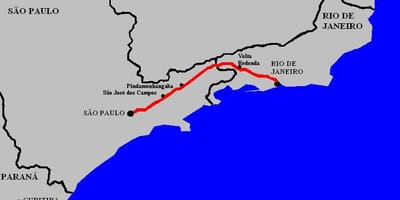 地图的主席Dutra高速公路-BR116
