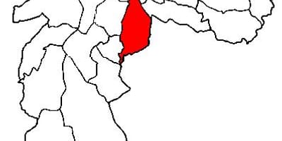 地图的伊皮兰加子县São Paulo