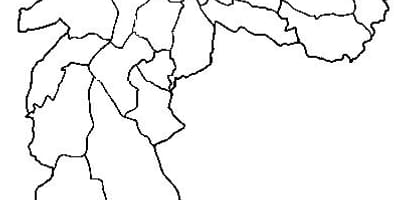 地图图案子县São Paulo