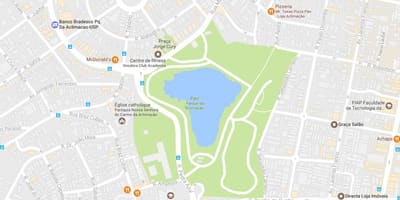 地图上的公园适应环境São Paulo