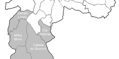 地图区域州São Paulo