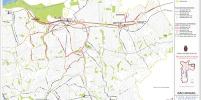 地图圣米格尔*保利斯塔São Paulo-道路