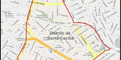 地图圣Cecília São Paulo