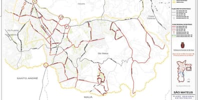 地图圣Mateus São Paulo-道路