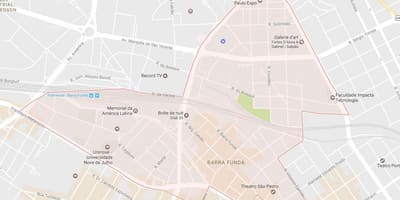 地图上的巴拉丰达São Paulo