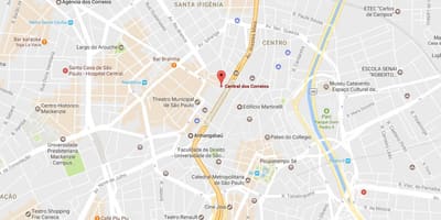 地图帕拉西奥dos邮政São Paulo