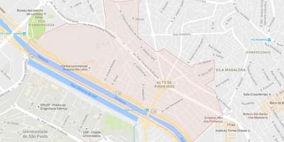 地图托德皮涅罗斯São Paulo