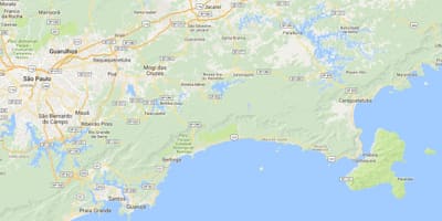 地图的海滩Barra Seca