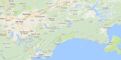 地图的海滩Caçandoca