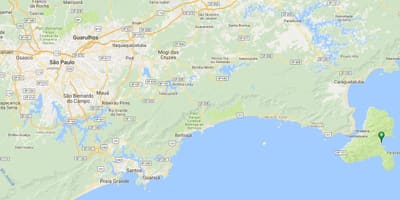 地图的海滩Castelhanos