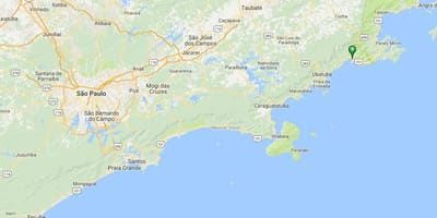 地图的海滩Estaleiro