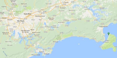 地图的海滩Garapocaia