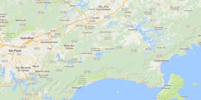 地图的海滩Itaguá
